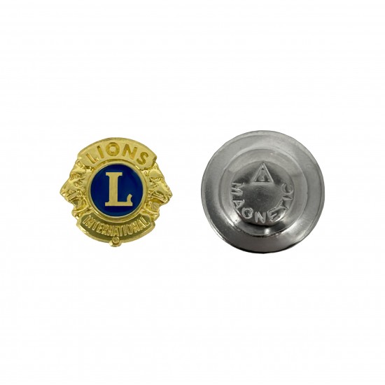 SPILLA LIONS INTERNATIONAL CON MAGNETE DIAM. 16 MM 