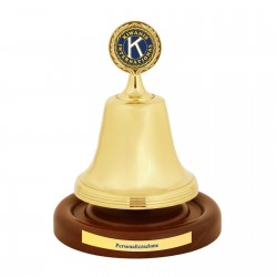 CAMPANA DA TAVOLO KIWANIS INTERNATIONAL CON TARGHETTA PERSONALIZZABILE