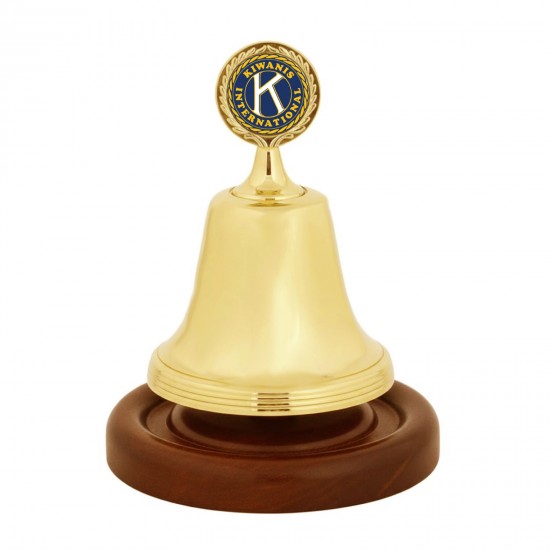 CAMPANA DA TAVOLO KIWANIS INTERNATIONAL CON TARGHETTA PERSONALIZZABILE