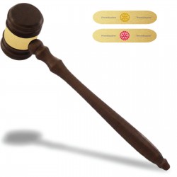 MARTELLO ROTARY/ROTARACT IN LEGNO CON TARGHETTA PERSONALIZZABILE
