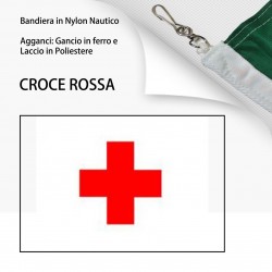 BANDIERA IN NYLON NAUTICO CROCE ROSSA ITALIANA