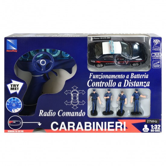 AUTOMOBILINA CARABINIERI ALFA ROMEO 156 CON RADIOCOMANDO 14cm