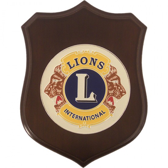 CREST COLORATO CON FONDO ARGENTO LIONS CLUB INTERNATIONAL