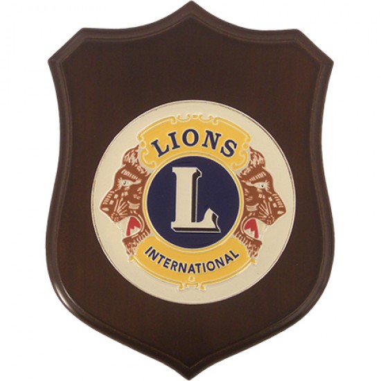 CREST COLORATO CON FONDO ARGENTO LIONS CLUB INTERNATIONAL