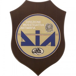CREST D.I.A. - DIREZIONE INVESTIGATIVA ANTIMAFIA PIASTRA diam. 14.5cm