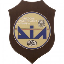 CREST D.I.A. - DIREZIONE INVESTIGATIVA ANTIMAFIA PIASTRA diam. 14.5cm