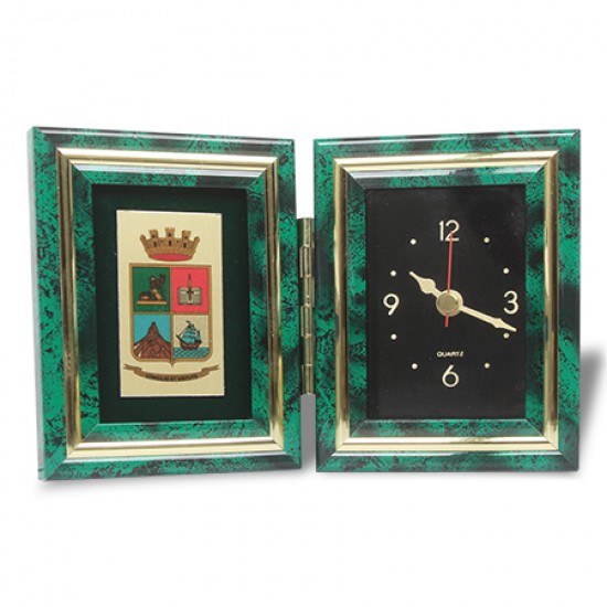 OROLOGIO VERDE DA SCRIVANIA GUARDIA DI FINANZA 18x11cm