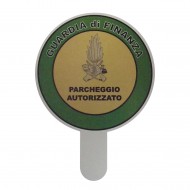 PALETTA PARCHEGGIO AUTORIZZATO GUARDIA DI FINANZA 11.3x8cm