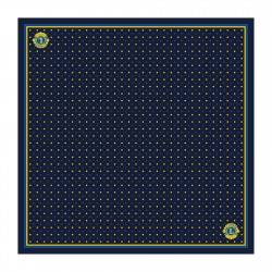 FOULARD CHIFFON POIS GIALLI E BLU LIONS INTERNATIONAL