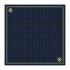 FOULARD CHIFFON POIS GIALLI E BLU LIONS INTERNATIONAL