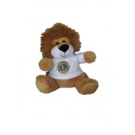 PELUCHE PORTACHIAVI LEONE CON T-SHIRT BIANCA LIONS CLUB INTERNATIONAL