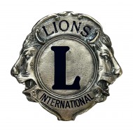 FERMACARTE LOGO IN ARGENTO LUCIDO LIONS CLUB INTERNATIONAL