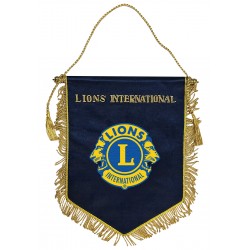 GAGLIARDETTO GRANDE BLU E ORO LIONS CLUB INTERNATIONAL