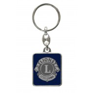 PORTACHIAVI ARGENTO E BLU LIONS CLUB INTERNATIONAL