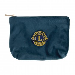 POCHETTE / NECESSAIRE VERDE PETROLIO VELLUTO LIONS INTERNATIONAL