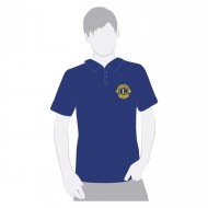 POLO BLU ROYAL CON LOGO RICAMATO LIONS CLUB INTERNATIONAL