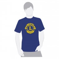 T-SHIRT BLU ROYAL CON STAMPA LIONS CLUB INTERNATIONAL 