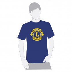 T-SHIRT BLU ROYAL CON STAMPA LIONS CLUB INTERNATIONAL 