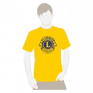 T-SHIRT GIALLA CON STAMPA LIONS CLUB INTERNATIONAL 