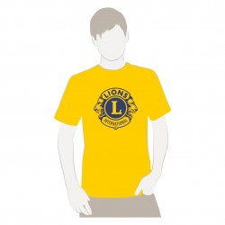 T-SHIRT GIALLA CON STAMPA LIONS CLUB INTERNATIONAL 