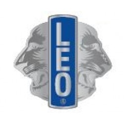 SPILLA LIONS CLUB LEO ARGENTO E BLU diam. 16mm