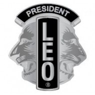 SPILLA LIONS CLUB LEO PRESIDENT ARGENTO E NERO 