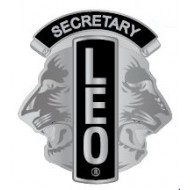 SPILLA LIONS CLUB LEO SECRETARY ARGENTO E NERO