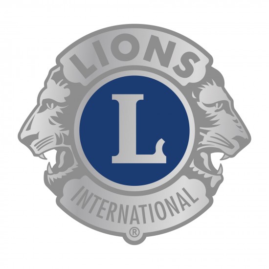 SPILLA LIONS INTERNATIONAL ARGENTO DIAM. 10 MM