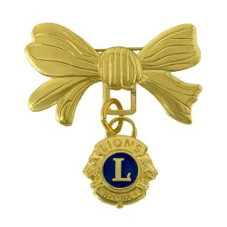 SPILLA FIOCCO CON PENDENTE LIONS INTERNATIONAL 