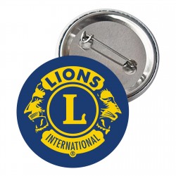 SPILLA IN METALLO FONDO BLU LIONS CLUB INTERNATIONAL 