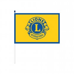 BANDIERINA GIALLA CON LOGO LIONS CLUB INTERNATIONAL E ASTINA