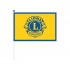 BANDIERINA GIALLA CON LOGO LIONS CLUB INTERNATIONAL E ASTINA
