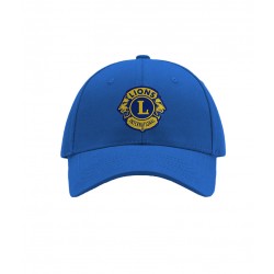 CAPPELLINO BLU ROYAL CON VISIERA E LOGO RICAMATO LIONS CLUB INTERNATIONAL