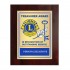 BASE IN LEGNO CON TARGA DORATA LIONS INTERNATIONAL TREASURER AWARD