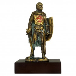 SCULTURA CAVALIERE BRONZATA - ORDINE DEL SANTO SEPOLCRO DI GERUSALEMME