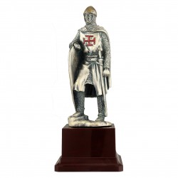 SCULTURA CAVALIERE ARGENTATA (TIPO 4) - ORDINE DEL SANTO SEPOLCRO DI GERUSALEMME