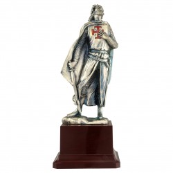 SCULTURA CAVALIERE ARGENTATA (TIPO 3) - ORDINE DEL SANTO SEPOLCRO DI GERUSALEMME