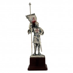 SCULTURA CAVALIERE ARGENTATA (TIPO 1) - ORDINE DEL SANTO SEPOLCRO DI GERUSALEMME