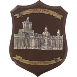 CREST ARGENTO POLIZIA DI STATO - QUESTURA DI NAPOLI COMMISSARIATO P.S "DANTE" 