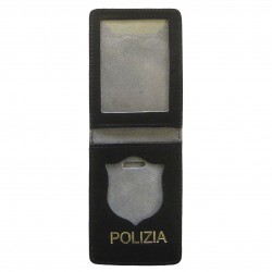 PORTA PLACCA E TESSERINO CUOIO POLIZIA DI STATO