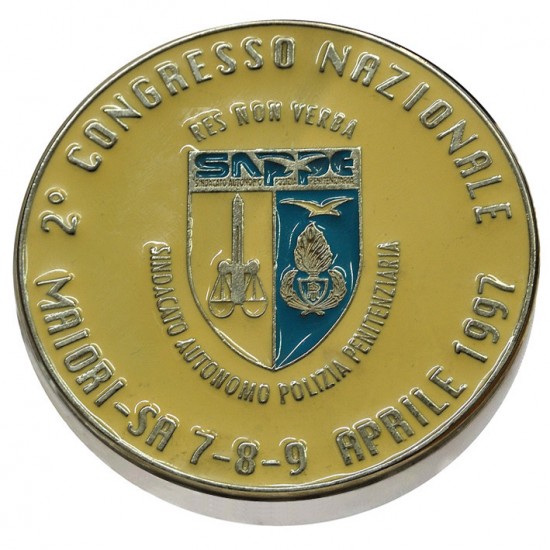 FERMACARTE POLIZIA PENITENZIARIA - 2° CONGRESSO NAZIONALE SAPPE MAIORI 1997