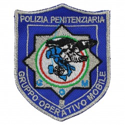 PATCH RICAMATO POLIZIA PENITENZIARIA - GRUPPO OPERATIVO MOBILE 6 x 8cm