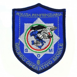 PATCH RICAMATO POLIZIA PENITENZIARIA - GRUPPO OPERATIVO MOBILE 7 x 9.5cm