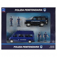 AUTOMOBILE JEEP E FURGONE GIOCATTOLO CON ACCESSORI POLIZIA PENITENZIARIA