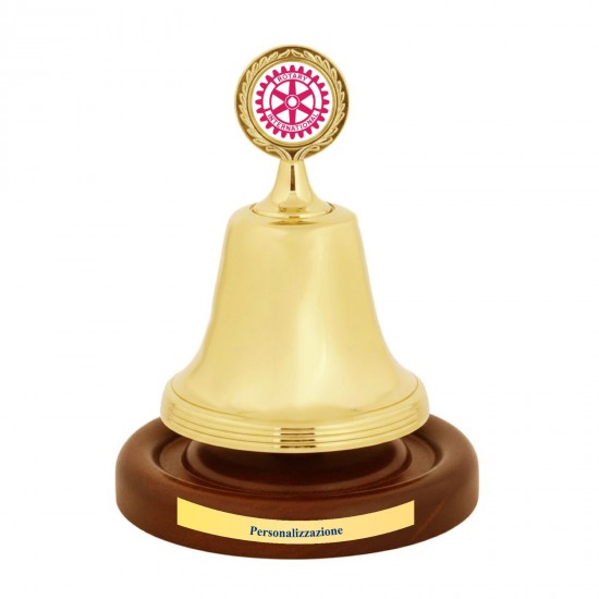 CAMPANA DA TAVOLO ROTARACT CON TARGHETTA PERSONALIZZABILE