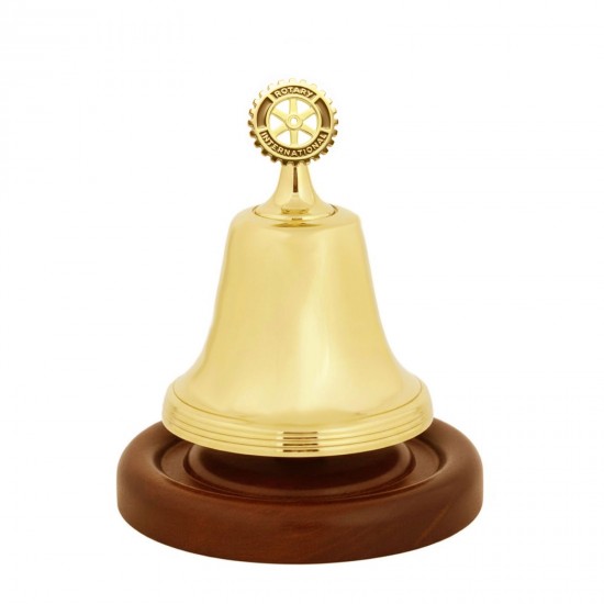 CAMPANA DA TAVOLO ROTARY INTERNATIONAL CON TARGHETTA STAMPATA PERSONALIZZABILE