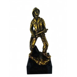 STATUINA VIGILE DEL FUOCO OTTONATA 