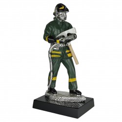 STATUINA VIGILE DEL FUOCO ARGENTO 36cm 947AM