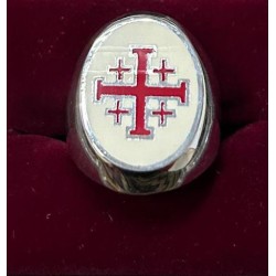 ANELLO OVALE IN ARGENTO 925 ORDINE DEL SANTO SEPOLCRO