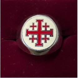 ANELLO TONDO IN ARGENTO 925 ORDINE DEL SANTO SEPOLCRO
